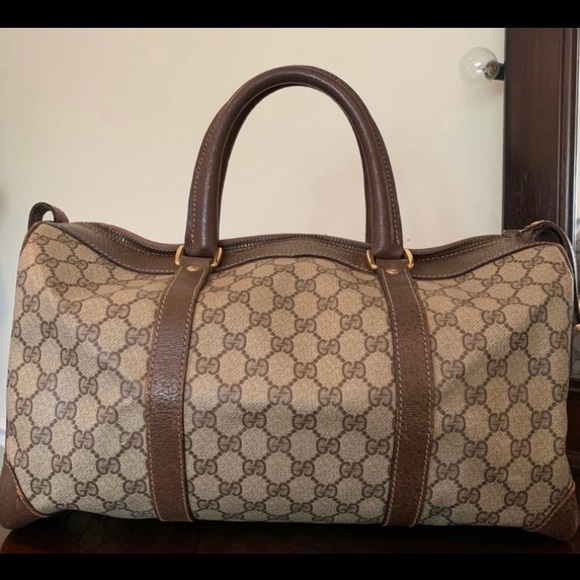 Gucci Brown Monogram Boston bag Vintage - Picture 3 of 8